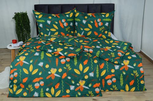 Obliečky mikrosatén GLANDA zelené