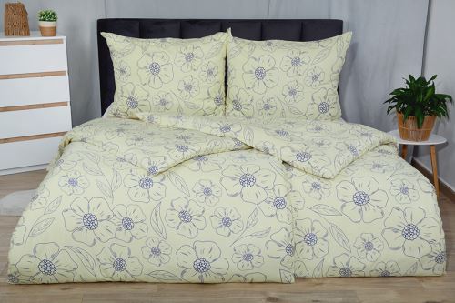 Obliečky mikrosatén 4dielne MERA smotanové