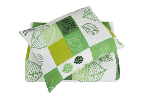 Bavlnené obliečky BASIC predľžené VADRA limetkové