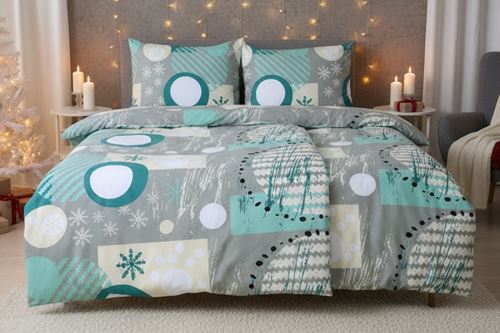 Vianočné Obliečky mikrosatén VICONA mint