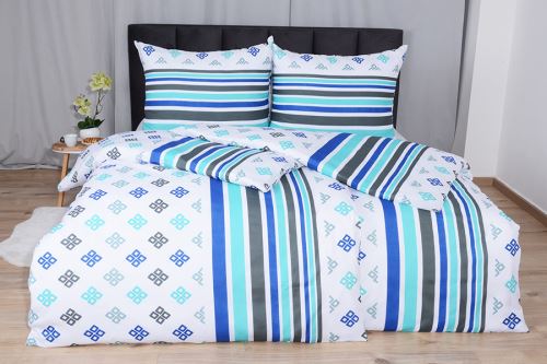 Bavlnené obliečky BASIC predľžené GLENA tyrkysové (7)