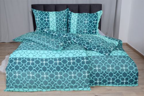 Obliečky mikrosatén AKABA tyrkysové