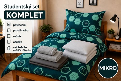Študentský set KOMPLET VINKA tyrkysový