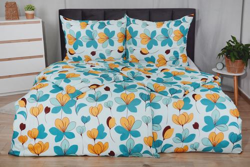 Krepové obliečky mikro BASIC prodloužené GOLA tyrkysové