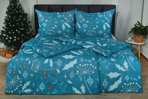 Vianočné Obliečky z mikro BASIC TOUTA tyrkysové