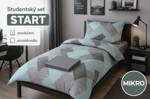 Študentský set START ZERINA sivý