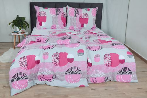 Obliečky z mikrovlákna s bavlneným efektom TROLA malinové