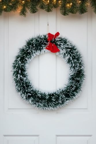 Veniec VIANOČNÝ s mašľou závesný