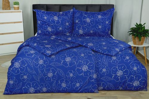 Obliečky mikrosatén 4dielne MERA modré