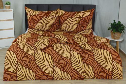 Obliečky mikrosatén LEGA hnedé