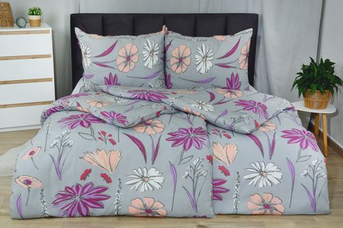 Bavlnené obliečky PLUS IZA šedé