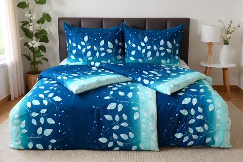 Obliečky mikrosatén NATY modré