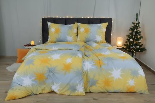 Obliečky mikrosatén LASTRA zlaté