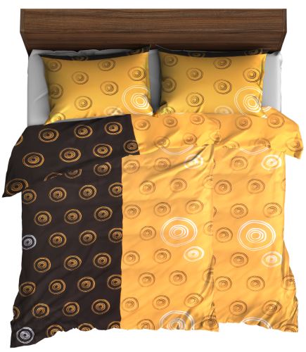 Obliečky z mikrovlákna s bavlneným efektom predĺžené MONDA zlaté (6)