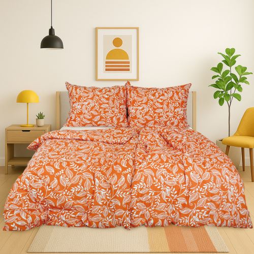 Bavlnené obliečky BASIC 4dielne LISA tehlové (1)