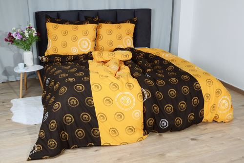 Obliečky z mikrovlákna s bavlneným efektom predĺžené MONDA zlaté (5)