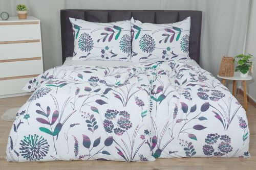 Obliečky MUŠELÍN mikro SINA fialovoružové (1)