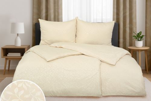 Obliečky DAMAŠOK mikro OKSA béžové