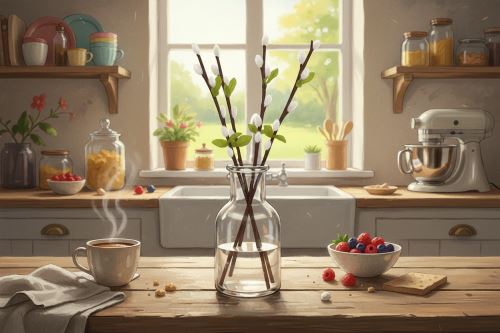 Umelé kvety VRBOVÉ MAČIČKY malé