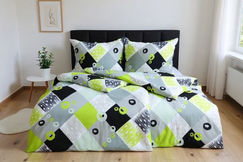 Bavlnené obliečky BASIC TALONA limetkové