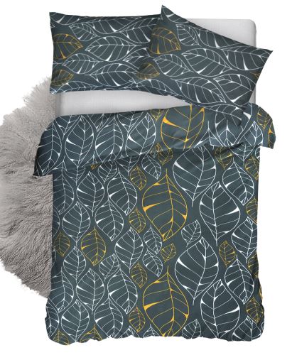 Obliečky z mikrovlákna s bavlneným efektom MARETA šedé