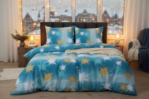 Obliečky mikrosatén LASTRA tyrkysové