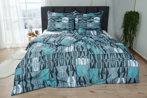 Obliečky mikrosatén MENTO tyrkysové