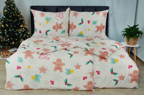 Vianočné Krepové obliečky PLUS PARNA béžové