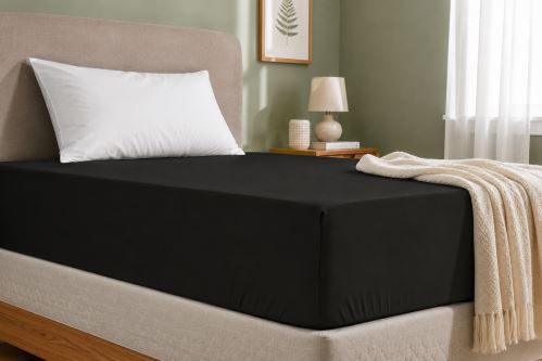 Jersey prestieradlo EVA 200x220 cm ČIERNE (1)