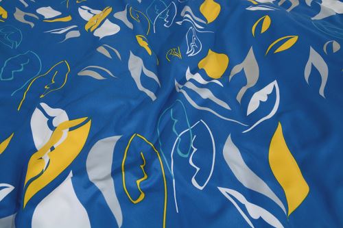 Obliečky mikrosatén 4dielne REZILA modré (6)