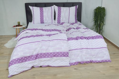 Bavlnené obliečky predľžené AIDA fialové (1)