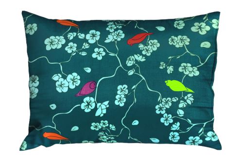 Obliečky z mikrovlákna s bavlneným efektom predľžené BIRDA modré (3)