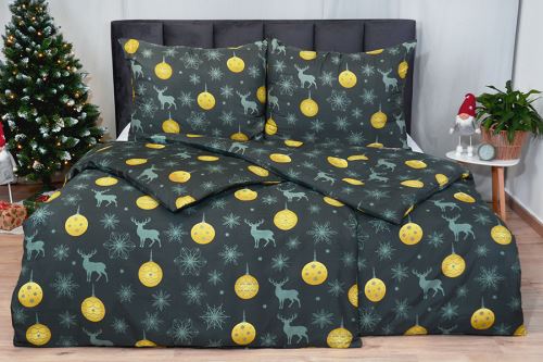 Vianočné Obliečky mikrosatén POJA zlaté