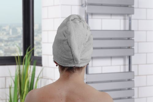 Rýchloschnúci turban na vlasy RENA svetlo šedý (1)