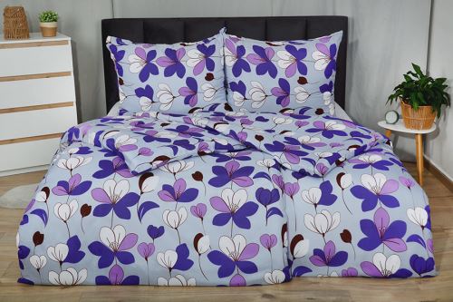 Krepové obliečky mikro BASIC GOLA fialové