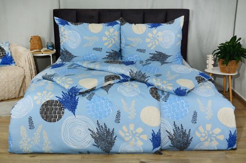 Krepové obliečky BASIC SNELA modré