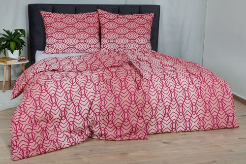 Bavlnené obliečky BASIC CRUSA malinové