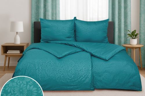 Obliečky DAMAŠOK mikro PALSA petrolejové