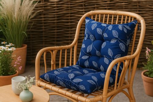 Sedák na stoličke LISTY modrý