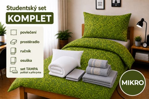 Študentský set KOMPLET LONA olivový