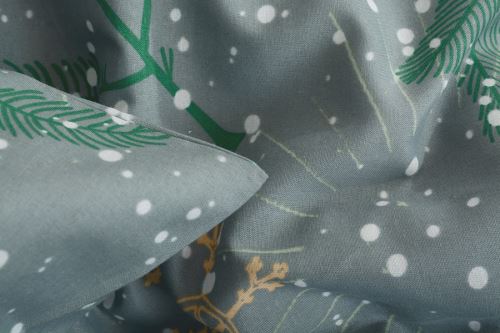 Bavlnené obliečky BASIC predľžené MENDA šedé (6)