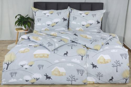 Bavlnené obliečky PLUS BIANO šedé