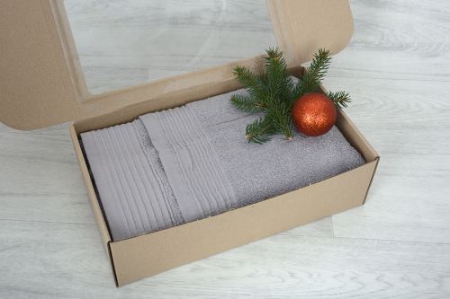 Darčekový balíček uteráka a osušky DESA šedý