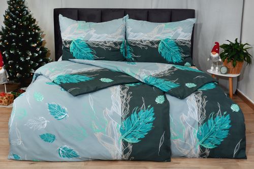 Obliečky mikrosatén BILA tyrkysové