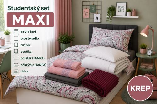 Študentský set MAXI VIRA malinový