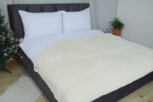 Mikroflanelová deka MODA krémová 150x200 cm (2)