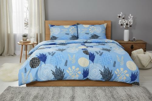 Bavlnené obliečky BASIC SNELA modré (7)