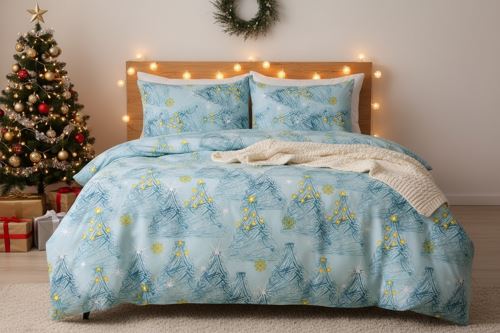 Obliečky z mikrovlákna s bavlneným efektom 4dielne BELORA modré