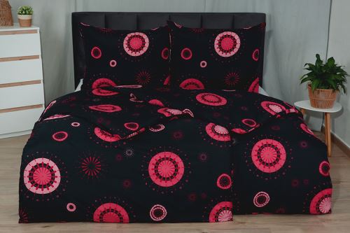 Obliečky z mikrovlákna s bavlneným efektom LELA malinové