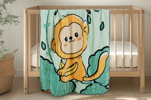 Detská deka mikro OPICE (1)